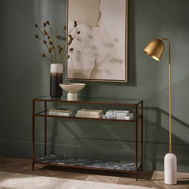 Flint Granite Console Table