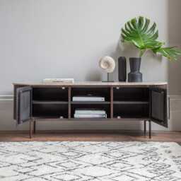Monza Metal & Marble Media Unit by Atkin And Thyme, H50 x W150 x D35 cm - thumbnail 5