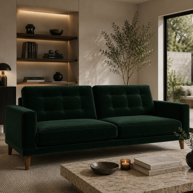 Fitzroy 4 Seat Sofa In Hunter Easy Care Velvet