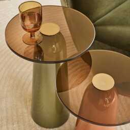 Ida Side Table Set In Green & Mustard by Atkin And Thyme - thumbnail 2