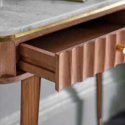 Flute Marble Console Desk by Atkin And Thyme, W111 x D45 x H78cm - thumbnail 3