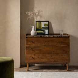 Brera Marble Chest Of Drawers by Atkin And Thyme, H81 x W100 x D45 cm - thumbnail 1