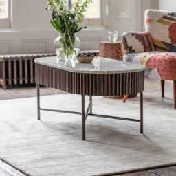 Monza Metal & Marble Coffee Table by Atkin And Thyme, H42 x W100 x D50 cm - thumbnail 2