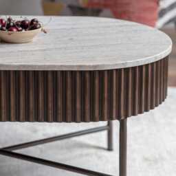 Monza Metal & Marble Coffee Table by Atkin And Thyme, H42 x W100 x D50 cm - thumbnail 3