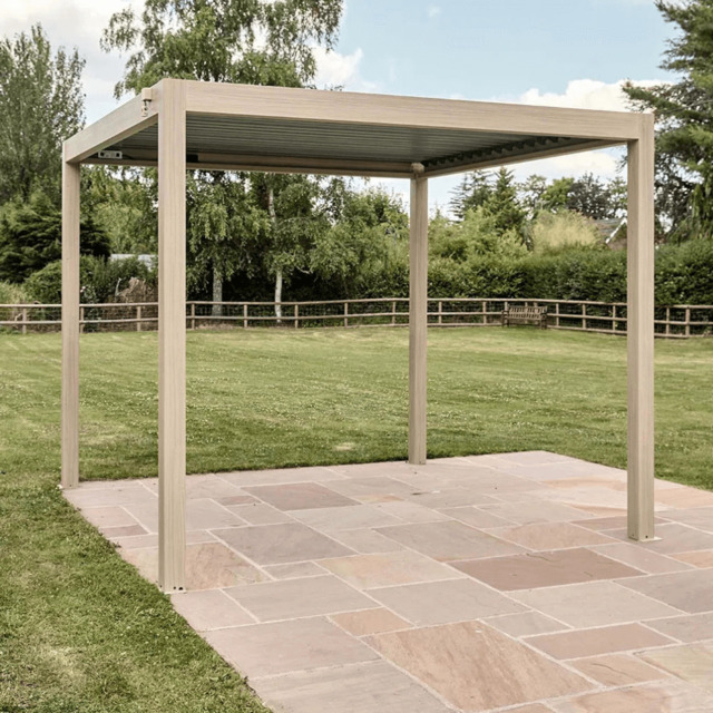 Savannah Pergola with Lights 3m x 3m Kit - Birch by Atkin And Thyme - image 1