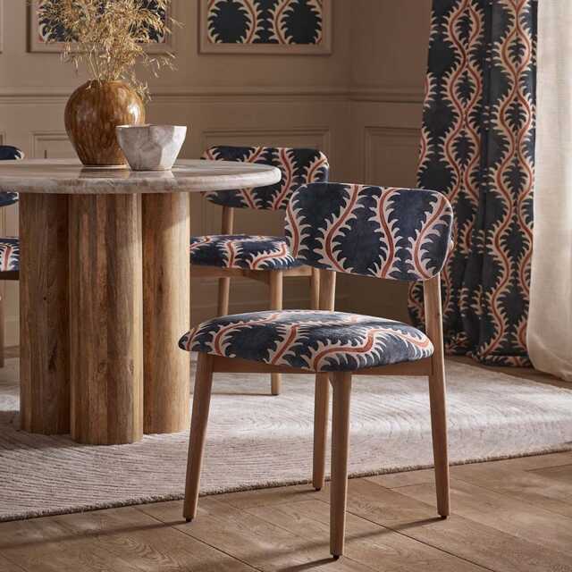 Layla Dining Chair in Linwood Helter Skelter Velvet by Atkin And Thyme - image 1
