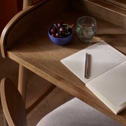 Byron Ladder Desk in Muted Oak by Atkin And Thyme, H181 x W86 x D58.5 cm - thumbnail 4