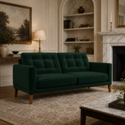 Fitzroy 3 Seat Sofa In Hunter Easy Care Velvet