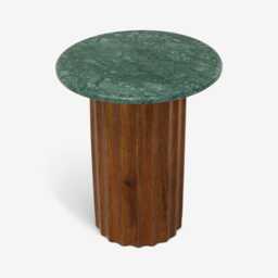 Jude Fluted Marble Side Table by Atkin And Thyme, H55 x D46 cm - thumbnail 5