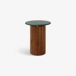 Jude Fluted Marble Side Table by Atkin And Thyme, H55 x D46 cm - thumbnail 4