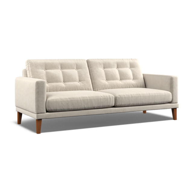 Fitzroy 4-Seat Sofa In Bone Eco Velvet by Atkin And Thyme - image 1