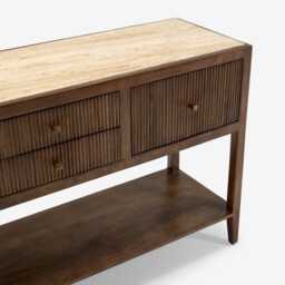 Mirabelle Travertine Sideboard by Atkin And Thyme, H76 x W140 x D40 cm - thumbnail 5