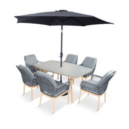 Zara 6 Seat Oval Dining Set by Atkin And Thyme - thumbnail 5