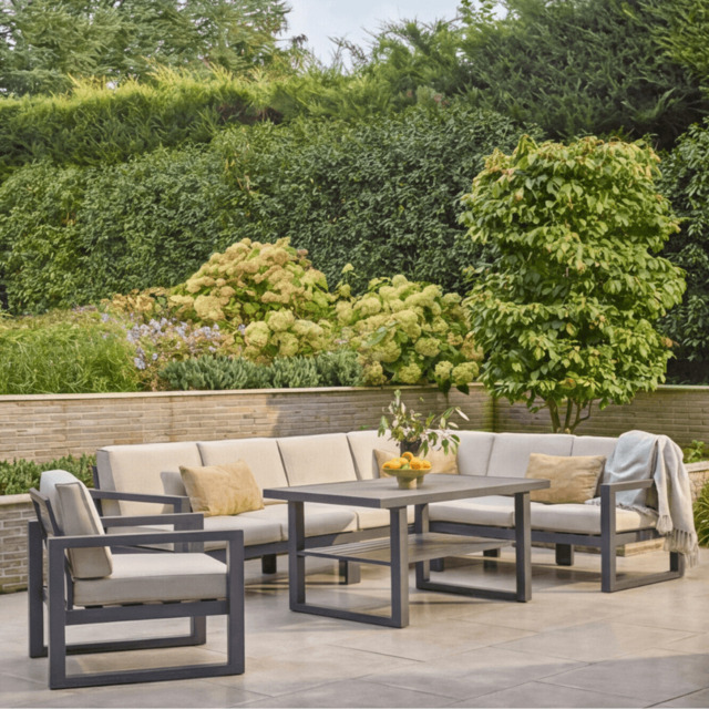 Gabriela Corner Lounge Dining Set with Lounge Chair