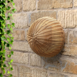 Cerchio Rechargeable Rattan Wall Light by Atkin And Thyme, H40 x W55 x L55cm - thumbnail 2