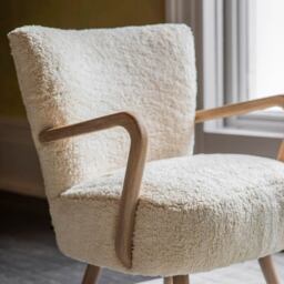 Calvin Armchair in Cotton Rug by Atkin And Thyme, H85 x W75 x D73 cm, Seat Height 45 cm - thumbnail 2