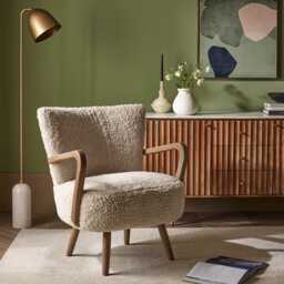 Calvin Armchair in Cotton Rug by Atkin And Thyme, H85 x W75 x D73 cm, Seat Height 45 cm - thumbnail 5