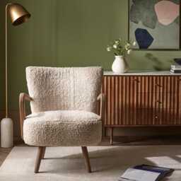 Calvin Armchair in Cotton Rug by Atkin And Thyme, H85 x W75 x D73 cm, Seat Height 45 cm - thumbnail 3