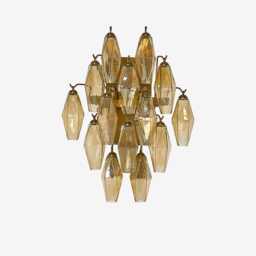 Oriana Lustre Glass Wall Light by Atkin And Thyme, H47.8 x W35 x D18.7 cm - thumbnail 3
