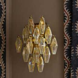 Oriana Lustre Glass Wall Light by Atkin And Thyme, H47.8 x W35 x D18.7 cm - thumbnail 2