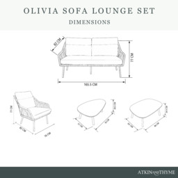 Olivia Sofa Lounge Set - Terracotta by Atkin And Thyme - thumbnail 3