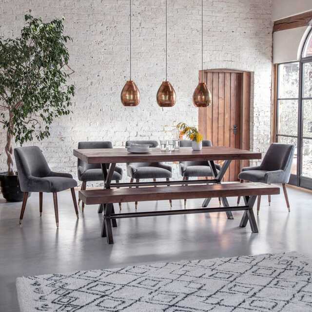 Logan Dining Table - Gun Metal Legs - Large by Atkin And Thyme - image 1