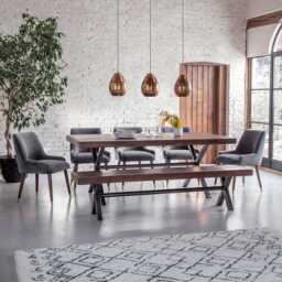 Logan Dining Table - Gun Metal Legs - Large by Atkin And Thyme - thumbnail 1