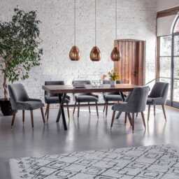 Logan Dining Table - Gun Metal Legs - Large by Atkin And Thyme - thumbnail 4
