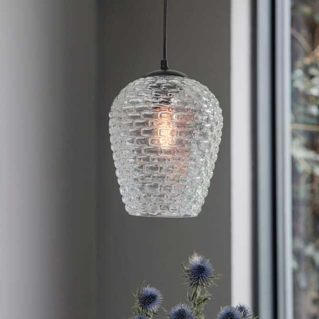 Hive Glass Pendant Light by Atkin And Thyme, H28 x W22 x D22cm - image 1