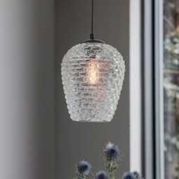 Hive Glass Pendant Light by Atkin And Thyme, H28 x W22 x D22cm
