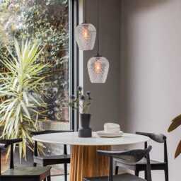 Hive Glass Pendant Light by Atkin And Thyme, H28 x W22 x D22cm - thumbnail 2