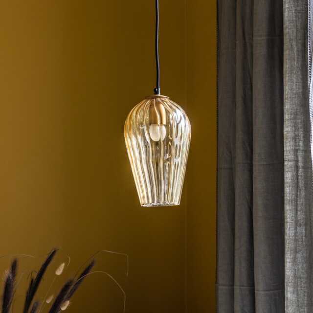 Aria Glass Pendant Light by Atkin And Thyme, H36.2 x W18.4 x D18.4 cm - image 1