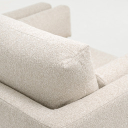 Audrey Exposed Wood Frame Armchair in Ecru Textured Weave by Atkin And Thyme - thumbnail 3