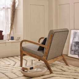 Pip Armchair in Ticking Fabric by Atkin And Thyme, H77 x W66 x D81 - thumbnail 2