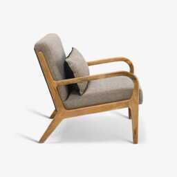 Pip Armchair in Ticking Fabric by Atkin And Thyme, H77 x W66 x D81 - thumbnail 4
