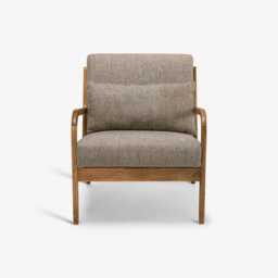 Pip Armchair in Ticking Fabric by Atkin And Thyme, H77 x W66 x D81 - thumbnail 5