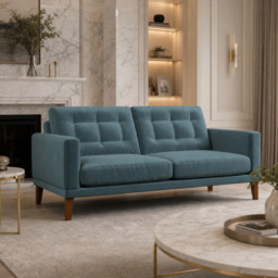 Fitzroy 3 Seat Sofa In Airforce Easy Care Velvet
