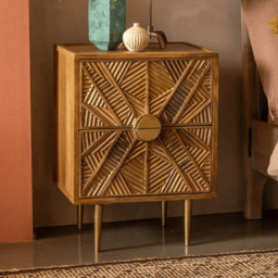 Jumeirah Bedside Table by Atkin And Thyme, H62 x W46 x D38 cm