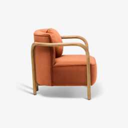 Holly Armchair In Rust Velvet by Atkin And Thyme, H80 x W80 x D71 - thumbnail 5