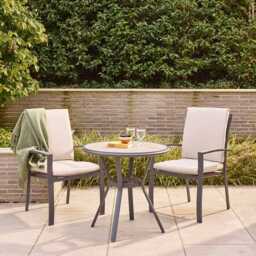 Gabriela 2 Seat Bistro Set by Atkin And Thyme, Table H730 x W77 x D77 cm  Armchair H97 X W60.5 x D68 cm