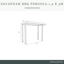 Savannah BBQ Pergola 1.5 x 3m - Birch by Atkin And Thyme - thumbnail 3