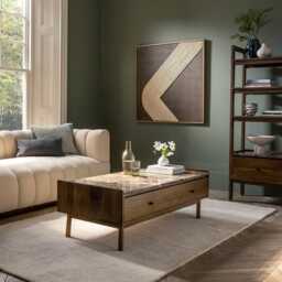 Brera Marble Coffee Table by Atkin And Thyme, H40 x W115 x D60 cm