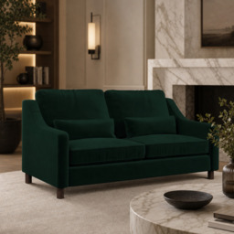 Hampton 3 Seat Sofa In Hunter Easy Care Velvet