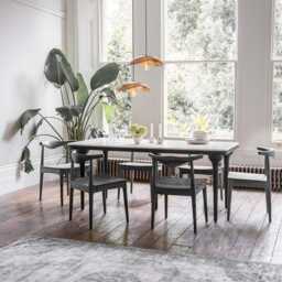 Cone Marble Dining Table 180Cm - Black by Atkin And Thyme - thumbnail 2