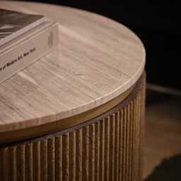 Rondo Marble Coffee Table by Atkin And Thyme, H38 x W76 x D76 cm - thumbnail 2