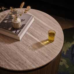Rondo Marble Coffee Table by Atkin And Thyme, H38 x W76 x D76 cm - thumbnail 4