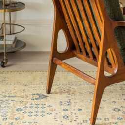 Levi Armchair In Olive Green Boucle by Atkin And Thyme, H87.5 x W67 x D74 cm, Seat Height 53 cm - thumbnail 4