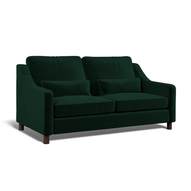 Hampton 3-Seat Sofa In Hunter Eco Velvet by Atkin And Thyme - image 1