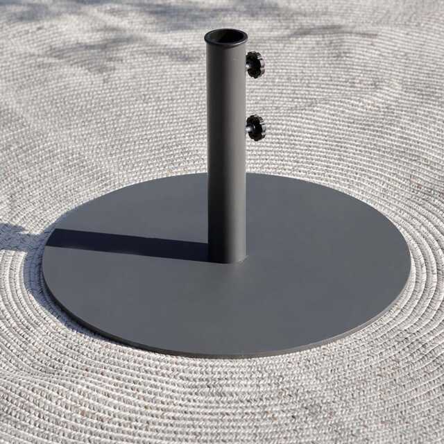 Modern Steel Parasol Base 16KG - Dark Grey by Atkin And Thyme - image 1