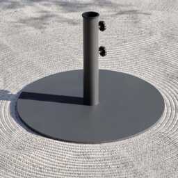 Modern Steel Parasol Base 16KG - Dark Grey by Atkin And Thyme